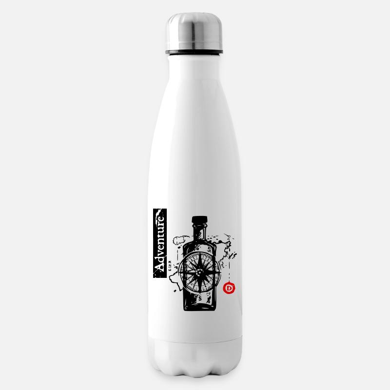 Abenteuerreise - Isolierflasche - Weiß
