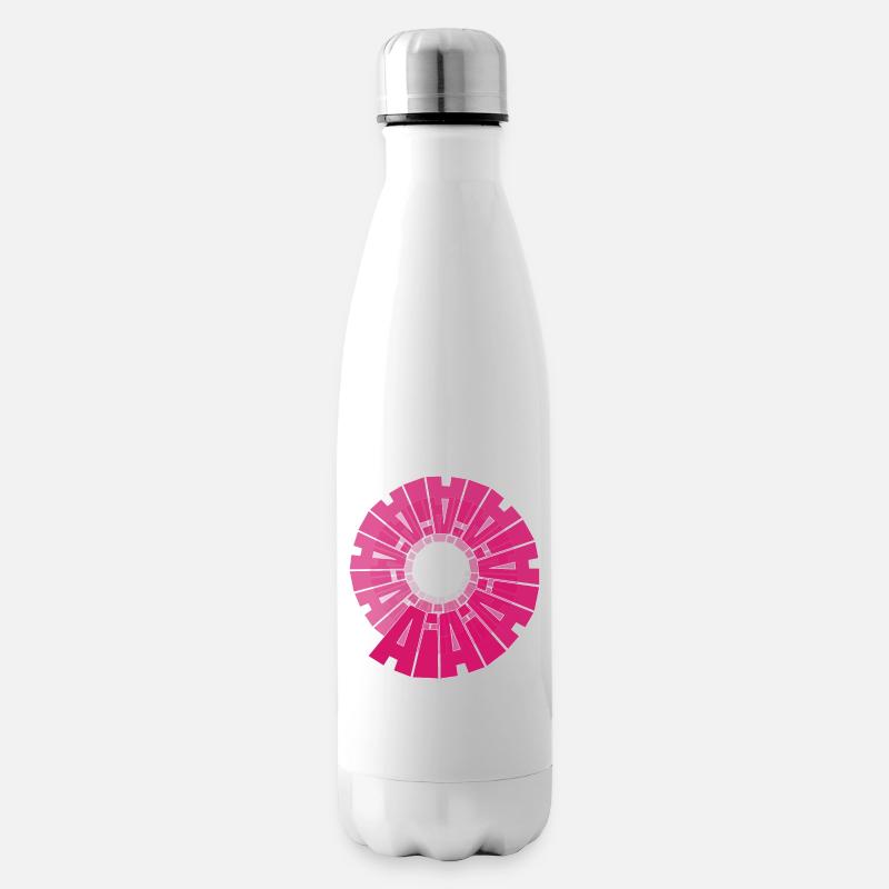 AI Spiral created with Natural Intelligence - Insulated Water Bottle - white