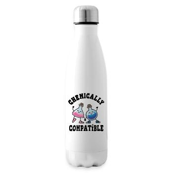 Fiole en verre chimique chimiquement compatible - Bouteille isotherme - blanc - Droite