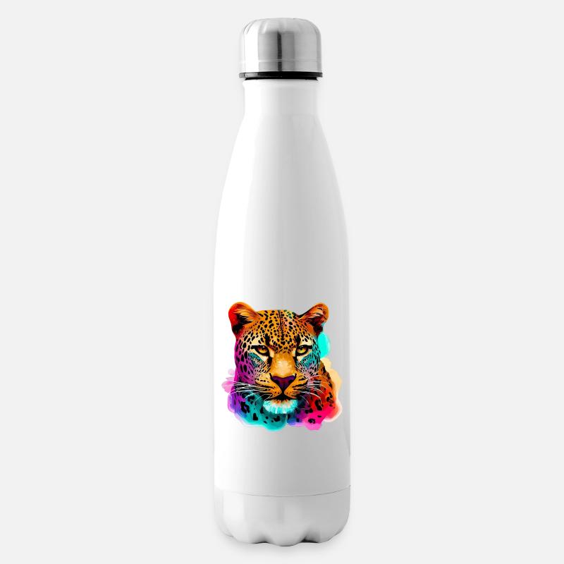Leopard - Isolierflasche - Weiß