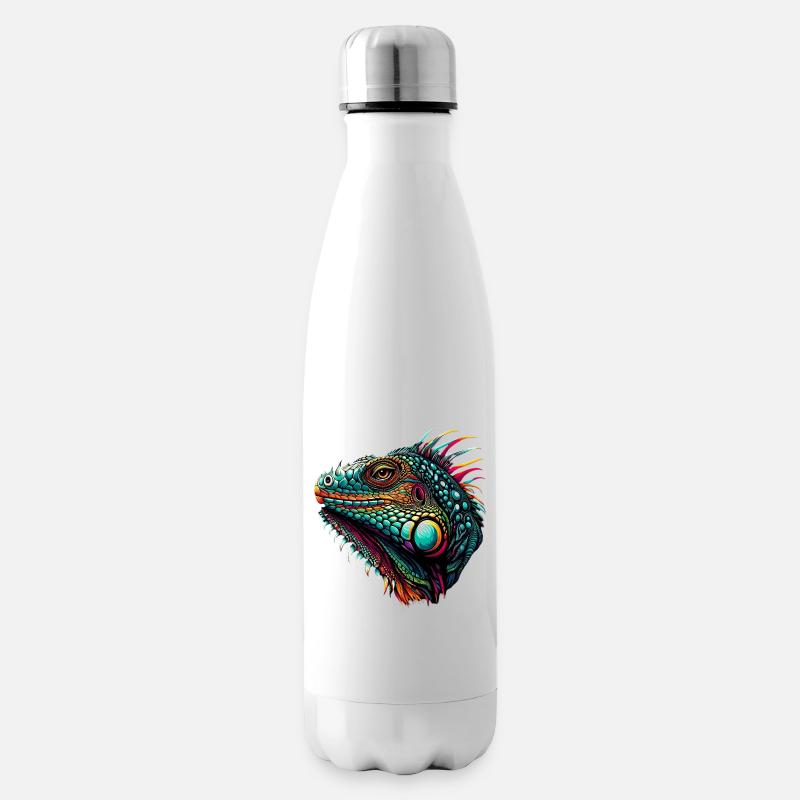Leguan - Isolierflasche - Weiß