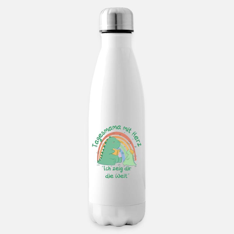 Tagesmama mit Herz - Ich zeig dir die Welt - Isolierflasche - Weiß