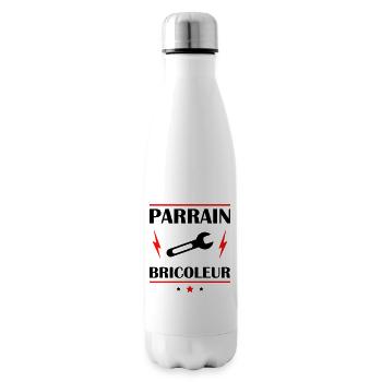 Parrain bricoleur ,cadeau bricoleur, bricolage - Bouteille isotherme - blanc - Droite
