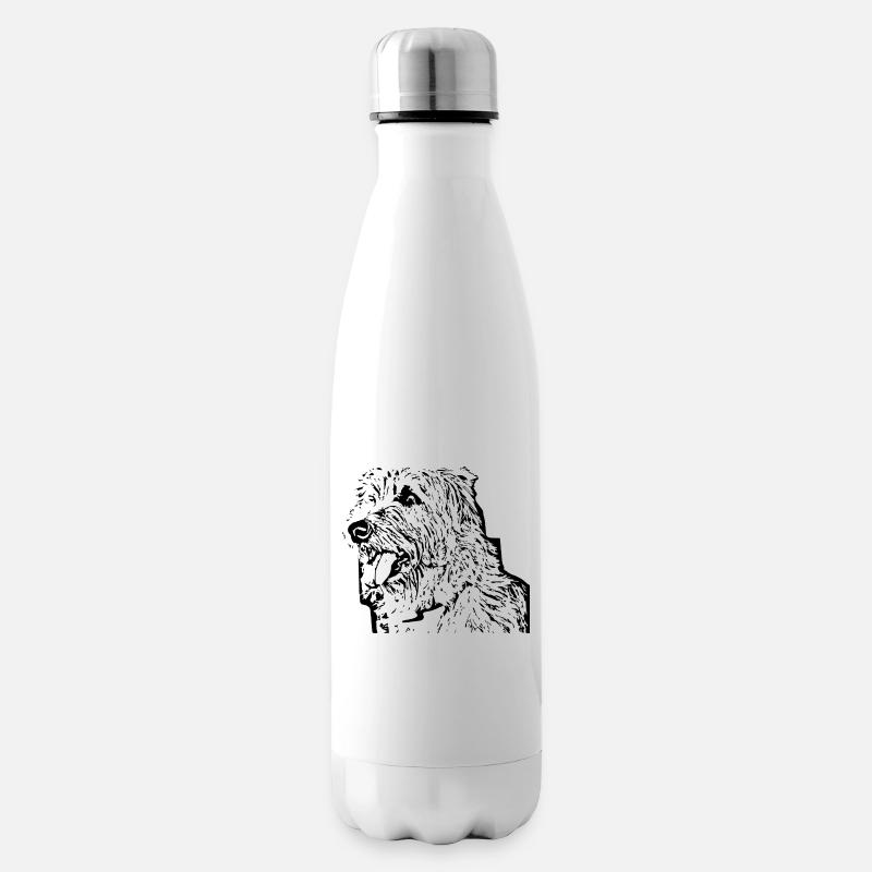 Hund - Isolierflasche - Weiß