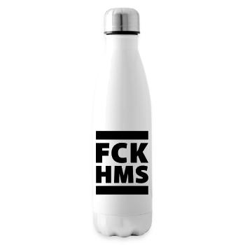 FCK HMS solidarity against anti-Semitism - Insulated Water Bottle - white - Right