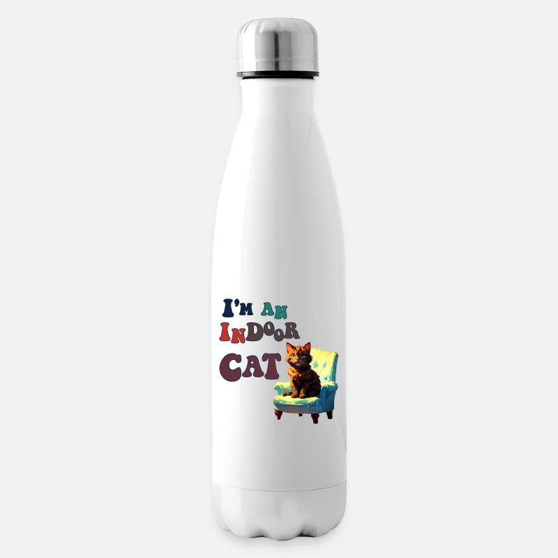 I’m an indoor cat - Isolierflasche - Weiß