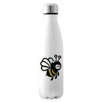 Mine d’abeilles, Saint-Valentin - Bouteille isotherme - blanc - Droite