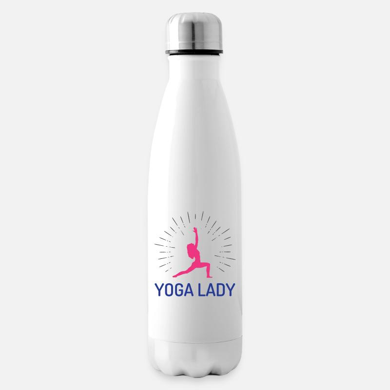 Yoga-Mädchen - Isolierflasche - Weiß
