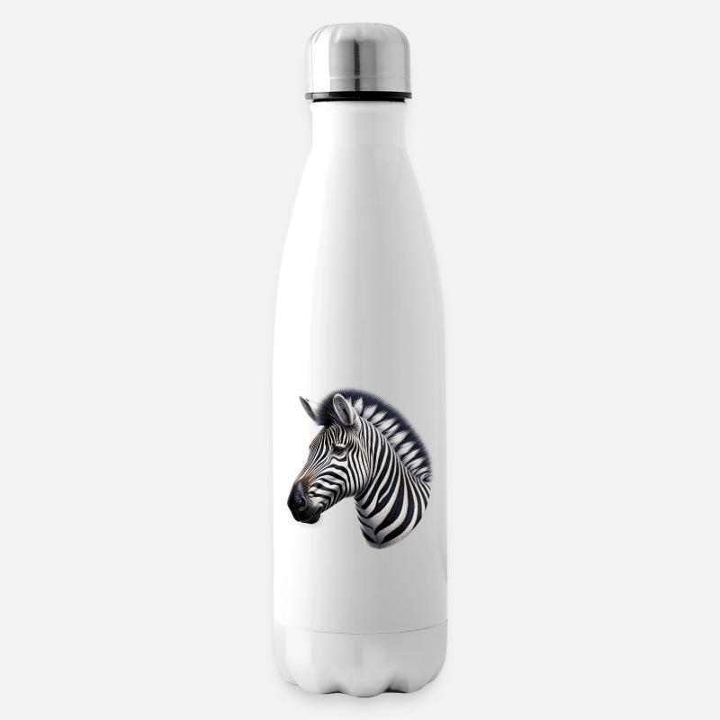 Zebra - Isolierflasche - Weiß