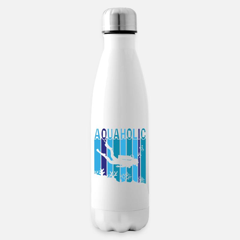 Aquaholic - Isolierflasche - Weiß