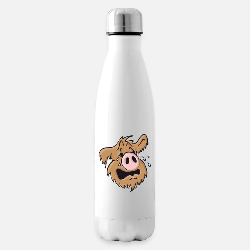 Schweinehund heulend - Isolierflasche - Weiß