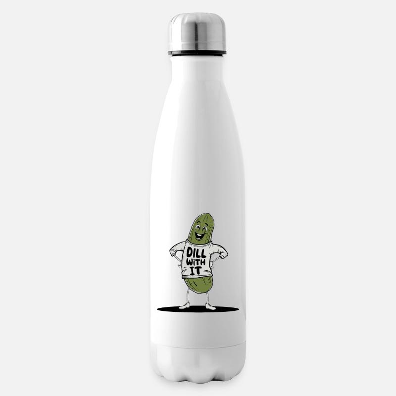 aneth avec son drôle de jeu de mots - Bouteille isotherme - blanc
