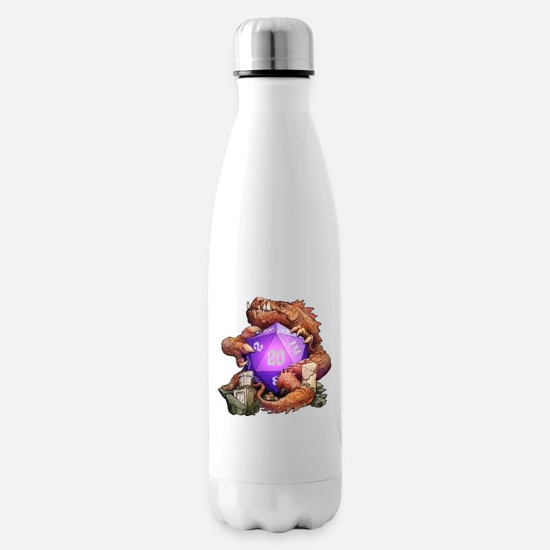 Die Drachenrolle - Isolierflasche - Weiß