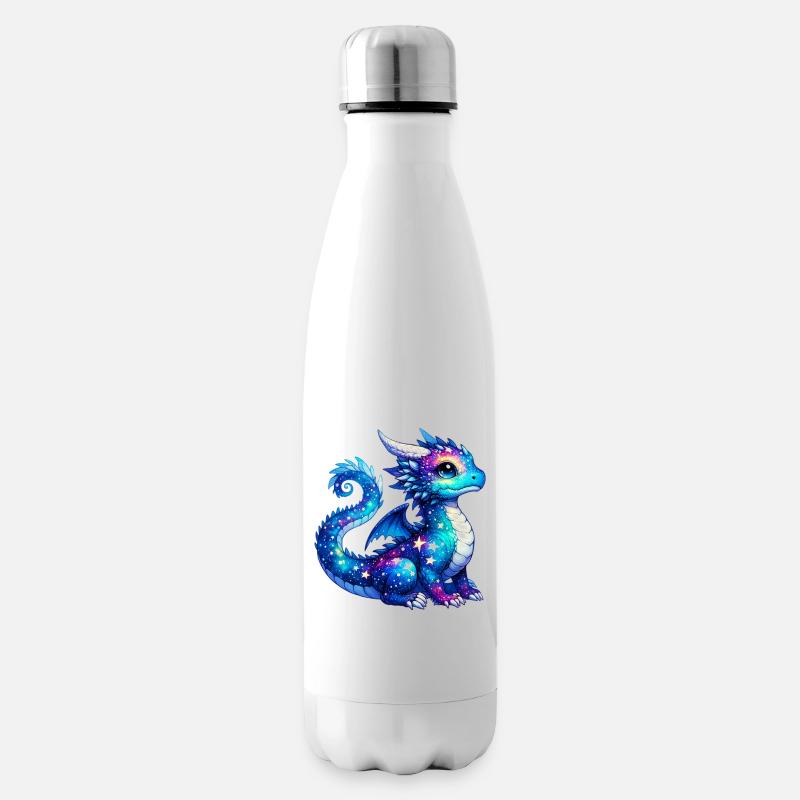 Drache - Isolierflasche - Weiß