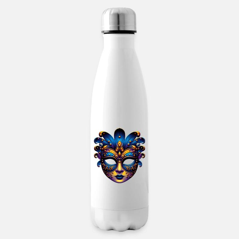 Masque du Carnaval de Venise - Bouteille isotherme - blanc