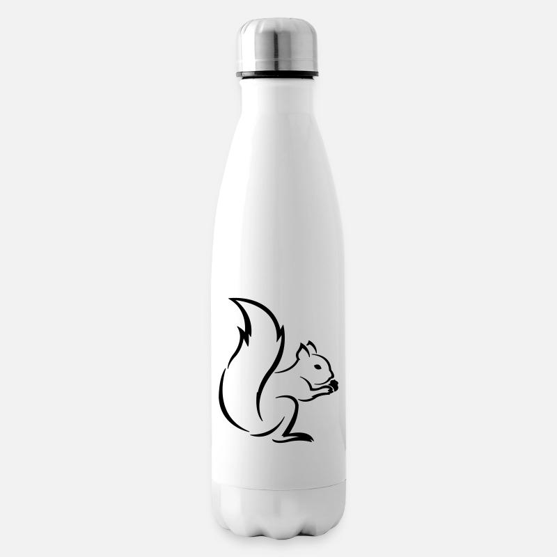 Eichhörnchen - Isolierflasche - Weiß
