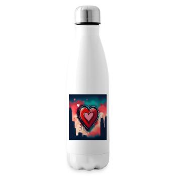 Herz für Kunstliebhaber - Isolierflasche - Weiß - Rechts