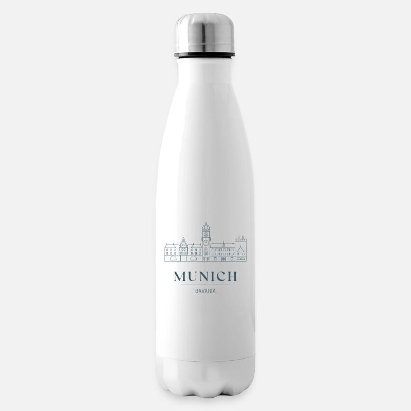Munich Bavaria Skyline - Munich Germany Bavaria - Isolierflasche - Weiß