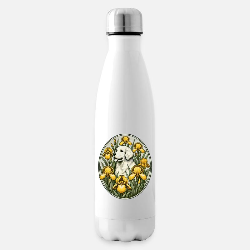 Golden Retriever - Isolierflasche - Weiß