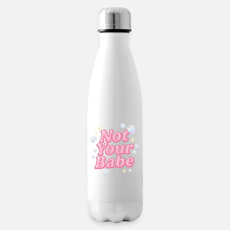 not your babe / y2k design - Isolierflasche - Weiß