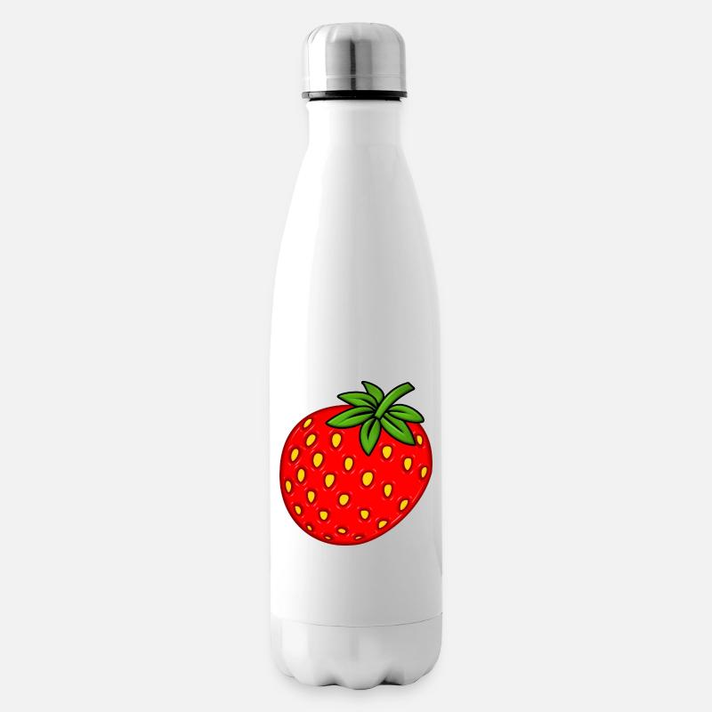 Fraise - Bouteille isotherme - blanc