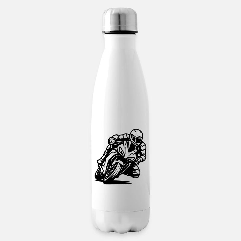 Motorrad - Isolierflasche - Weiß