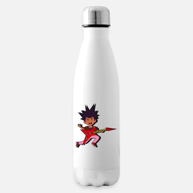 Explosion de guitare rocker pointue - Bouteille isotherme - blanc