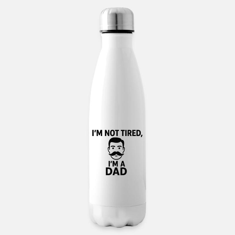 Nicht müde, ich bin Vater - Isolierflasche - Weiß