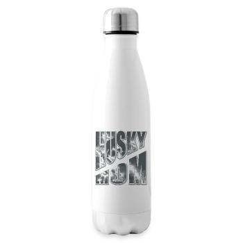 Maman Husky dans la neige - Bouteille isotherme - blanc - Droite