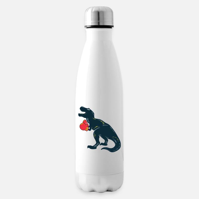 Dino Boxer Rex - Isolierflasche - Weiß