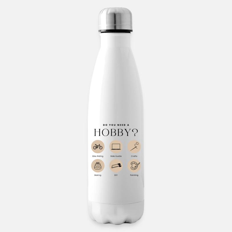 Hobby Mode On - Insulated Water Bottle - white