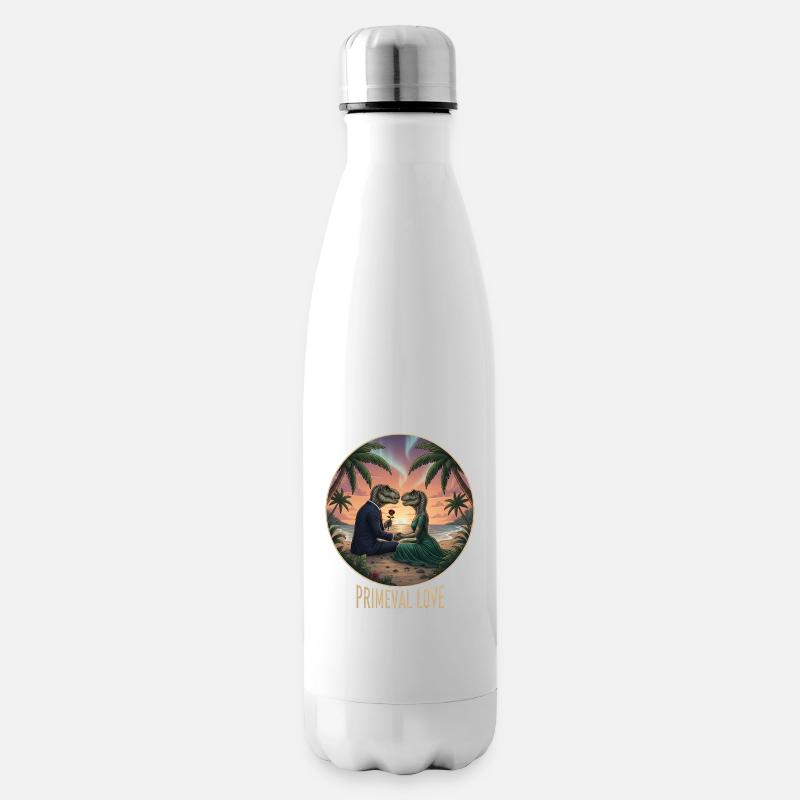 Romance Dino d’amour primitif - Bouteille isotherme - blanc