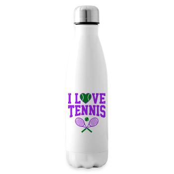 T-shirt de tennis, T-shirt I Love Tennis London, Sweat à capuche - Bouteille isotherme - blanc - Droite