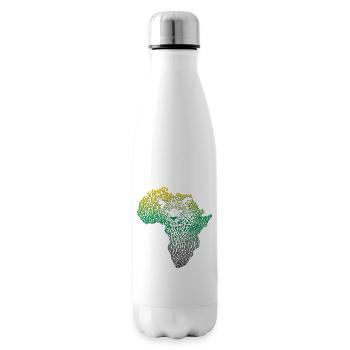 Africa-_continent_silhouette-_leopard_head_and_ - Isolierflasche - Weiß - Rechts