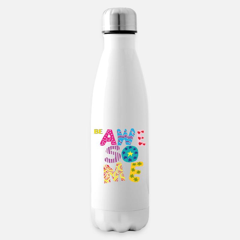 Sois génial - Bouteille isotherme - blanc