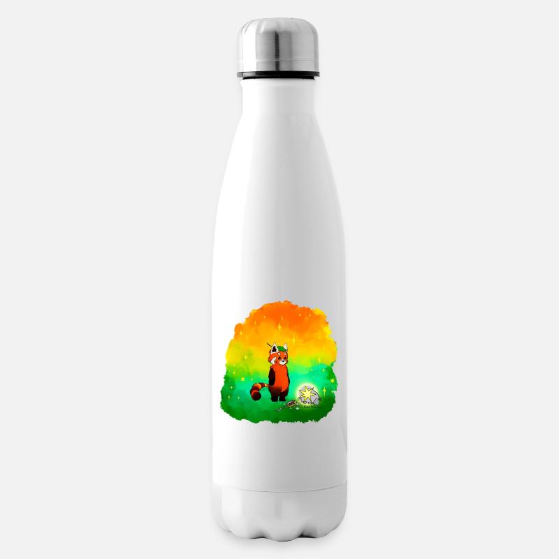 Stern-Sucher Rote Panda - Isolierflasche - Weiß