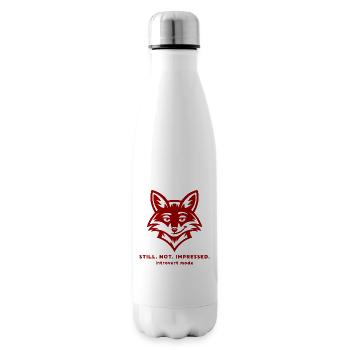 Citation drôle d’introverti de Fox - toujours pas impressionné - Bouteille isotherme - blanc - Droite