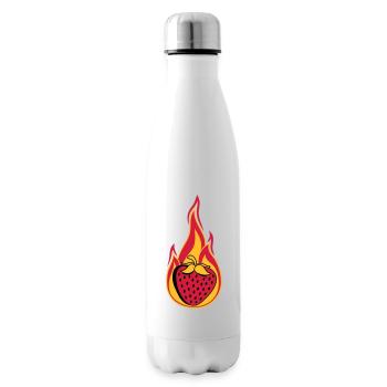 feu feu brûlure chaud chaud fraise fruité l - Bouteille isotherme - blanc - Droite