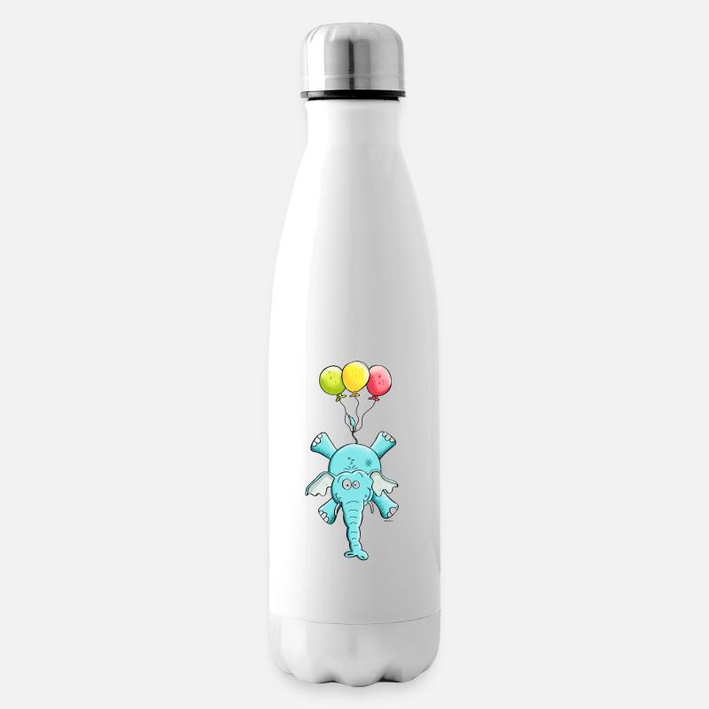 Elephant avec des ballons - Bouteille isotherme - blanc