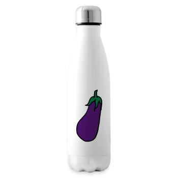Aubergine Eggplant - Bouteille isotherme - blanc - Droite