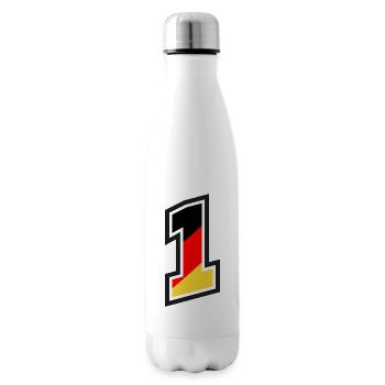 1 Trikotnummer Deutschland Farben - Isolierflasche - Weiß - Rechts