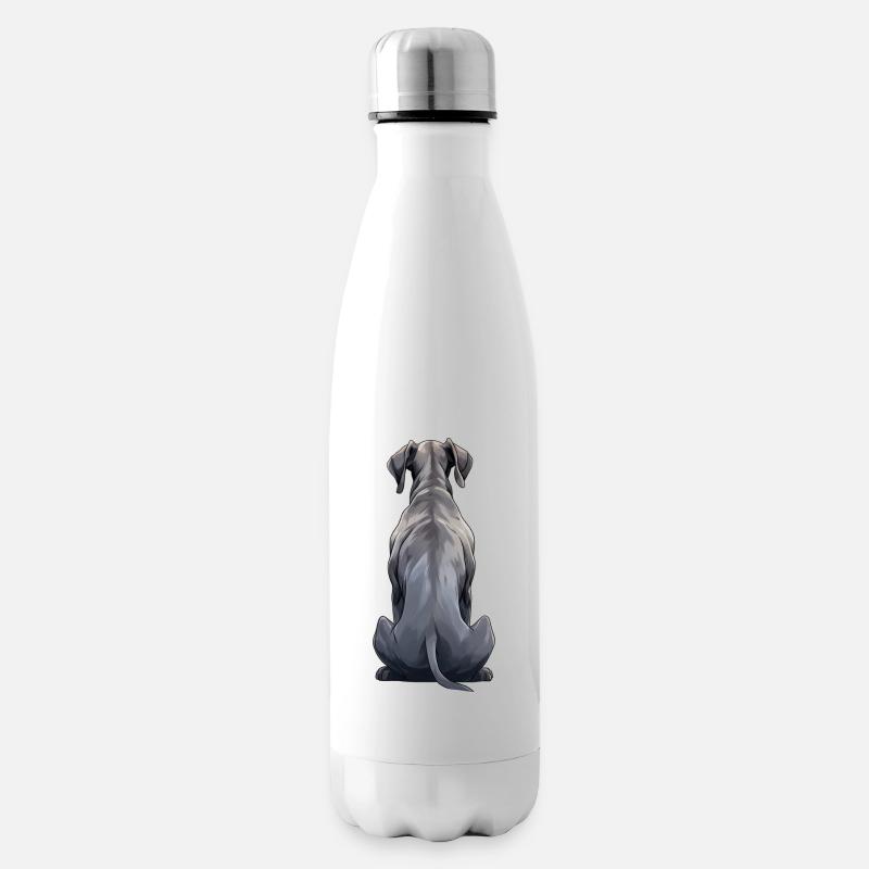 Deutsche Dogge - Isolierflasche - Weiß