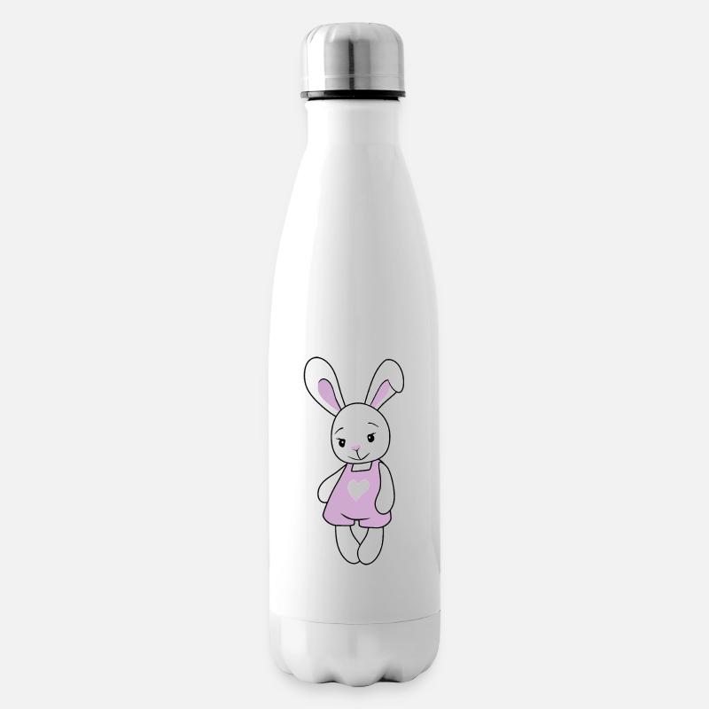 Lapin mignon de dessin animé - Bouteille isotherme - blanc