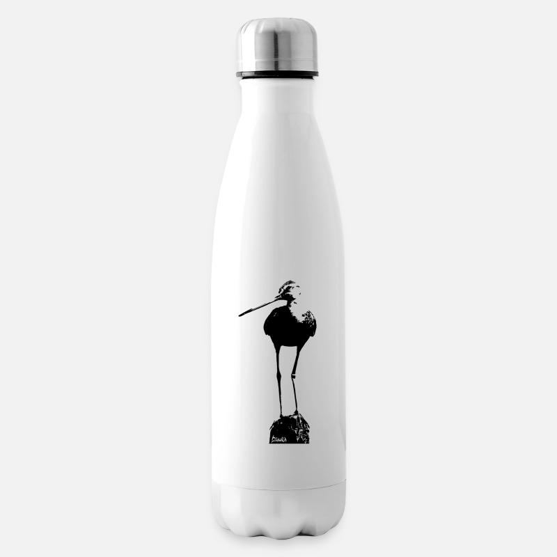 Uferschnepfe - Isolierflasche - Weiß
