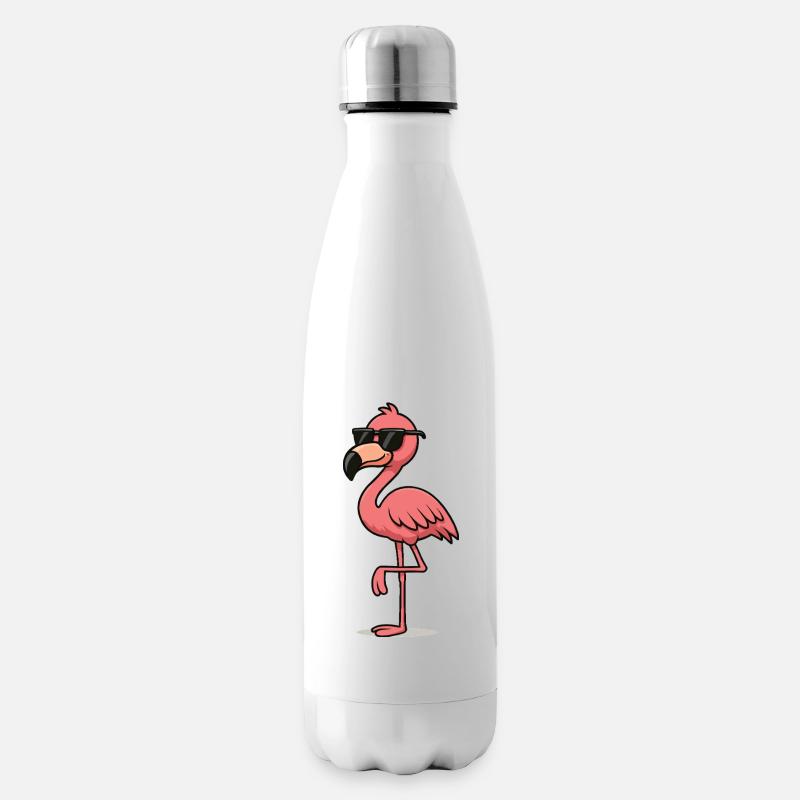 flamingo comic - Isolierflasche - Weiß