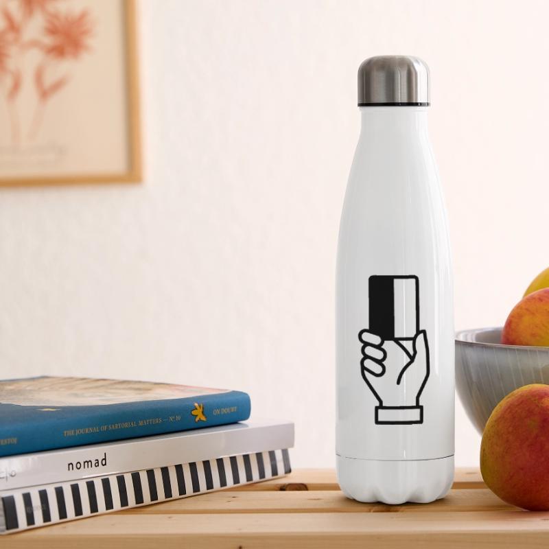 Referee Card Sending-Off Vector Insulated Water Bottle