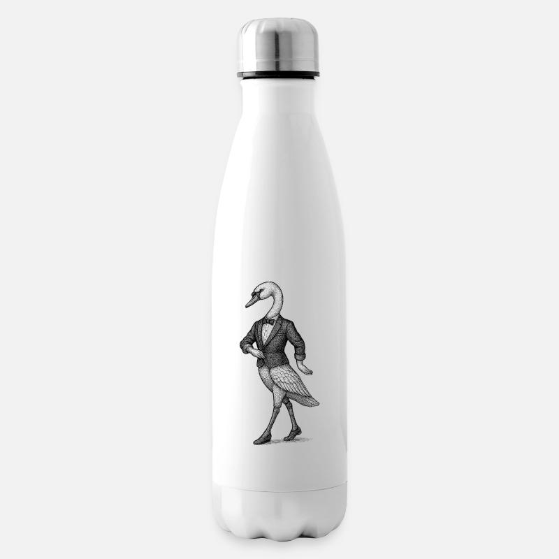 Swan en smoking - Bouteille isotherme - blanc