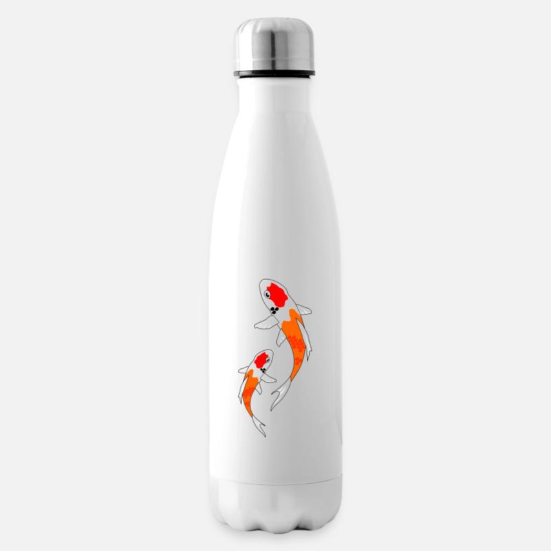 Koi orange - Isolierflasche - Weiß