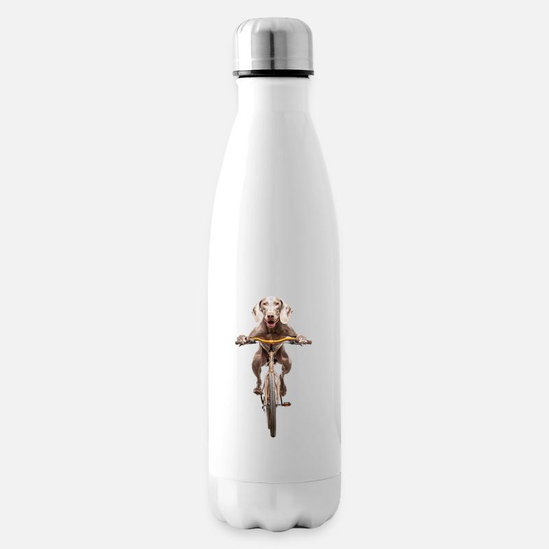 Weimaraner - Isolierflasche - Weiß