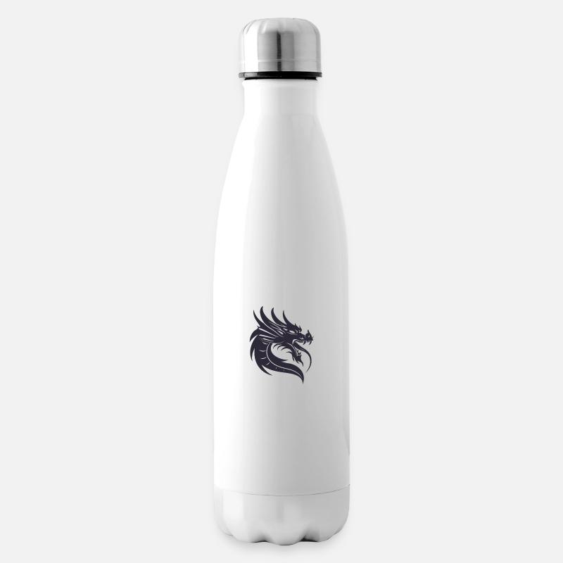 Logo dragon chinois - Bouteille isotherme - blanc
